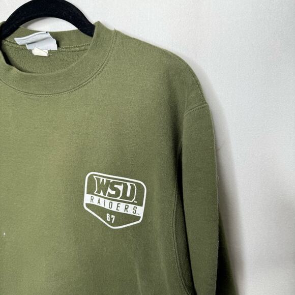 CHAMPION / olive army green WSU Wright State University crewneck sweatshirt / XS - Picture 3 of 8